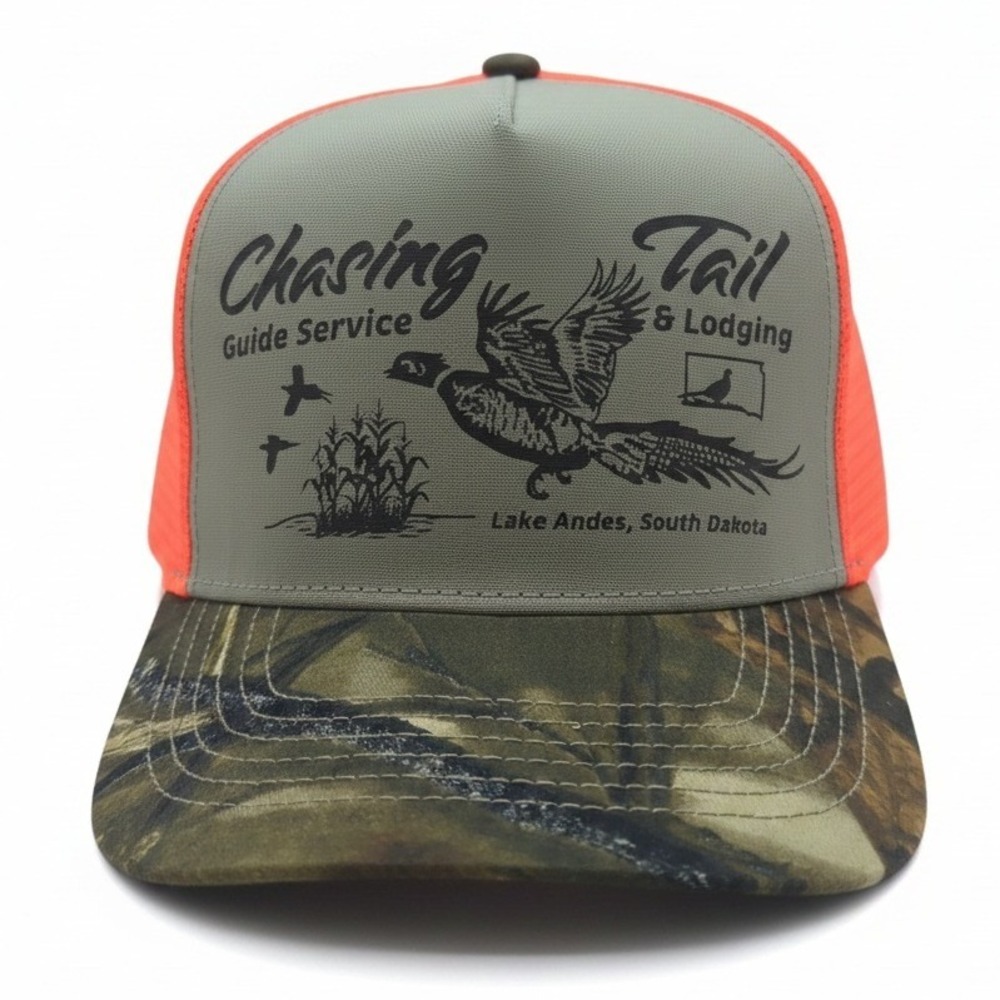 Aquarius Chasing Tail Guide Service Blaze Orange Camo Hunting Hat BA802536GEN